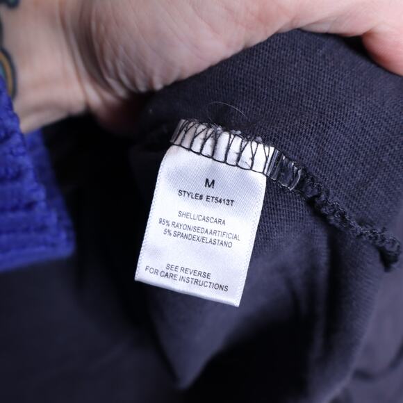 OLI & HALI Acid Wash Exposed Seam Sweatshirt Black Oversized Casual Women's M - Picture 12 of 13